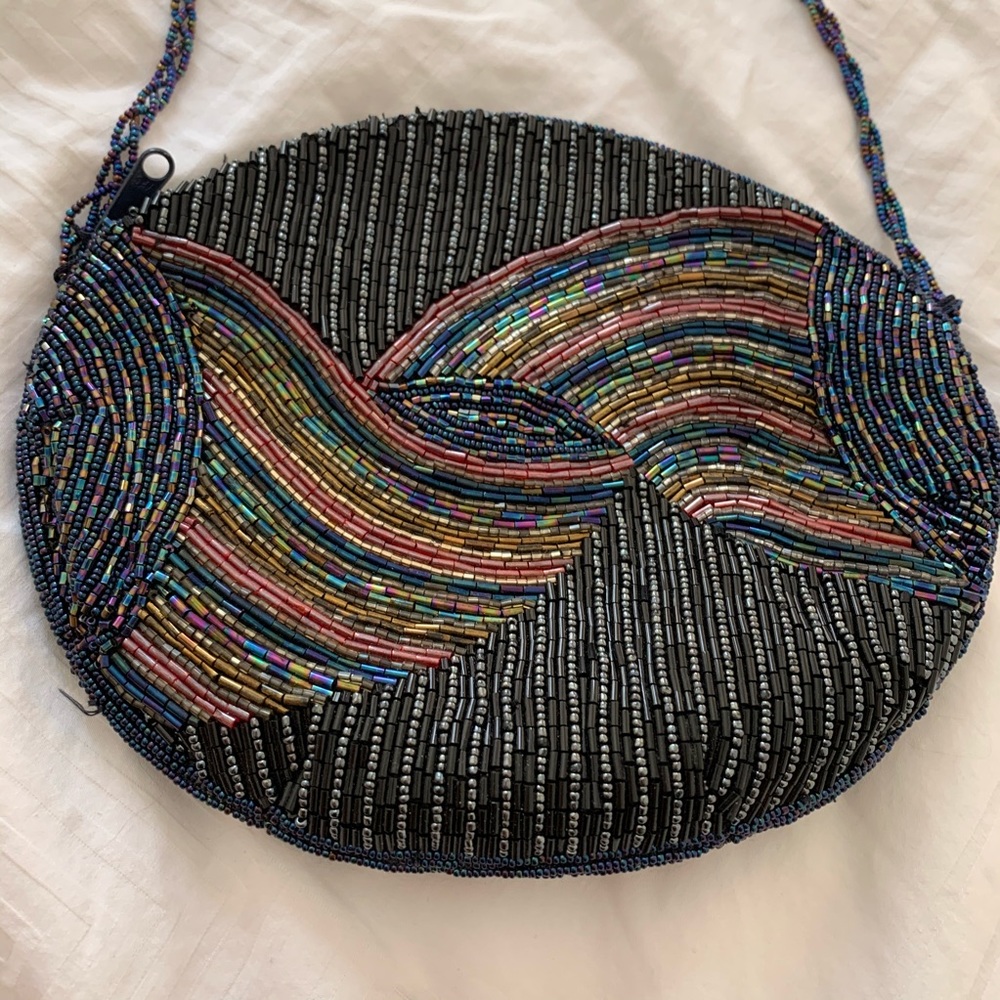 Evening Clutch/Wristlet bag with sequences